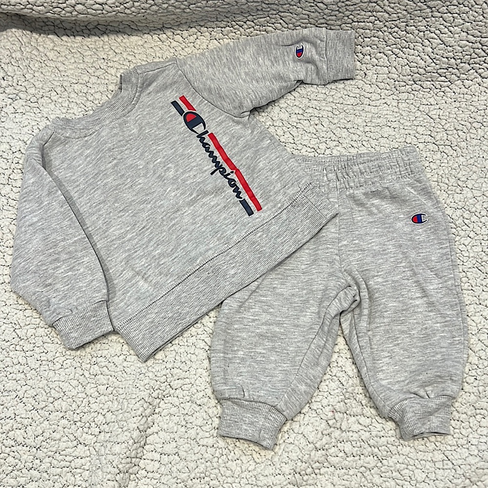12M Gray Champion Sweat Suit boy/girl